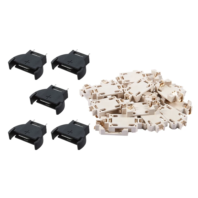 

Новый 5X пластиковый держатель для мобильных телефонов CR2032 и 20 шт белый корпус CR2032 SMD держатель для батарей