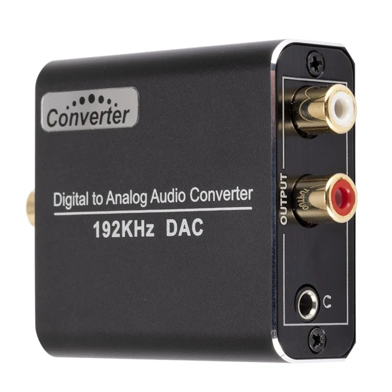 192KHz Digital To Analog Audio Converter Optical Coaxial Fiber SPDIF To RCA 3.5mm Jack Audio Adapter for TVBox/DVD/HDTV enlarge