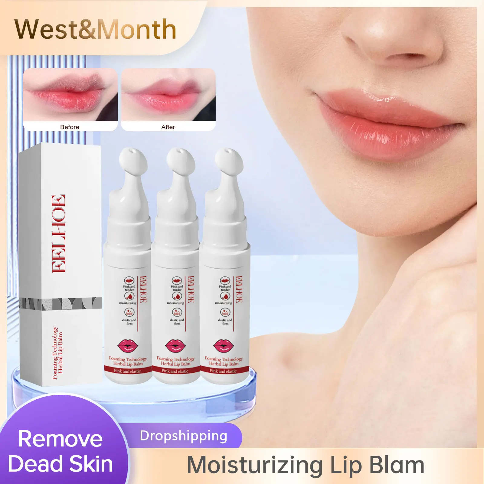 

Bubble Lip Balm Lighten Lip Lines Exfoliating Remove Dead Skin Soften Fade Dark Lip Nourishing Anti Dry Crack Moisturizing Balm