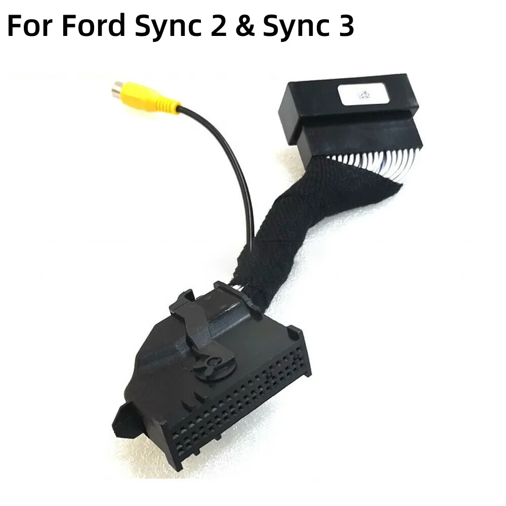 

For Ford 54-Pin SYNC 2 Or SYNC 3 With RCA Rearview Camera Adapter Cable Harness For Mustang 2019+ W/ SYNC 4.2" Screen