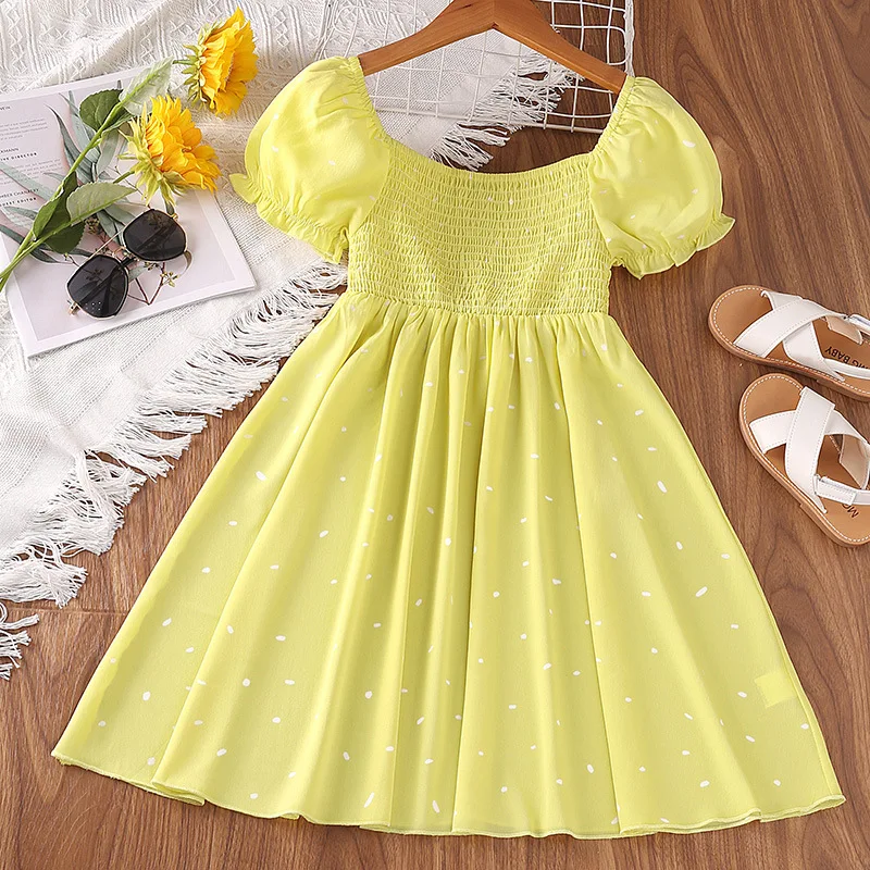 

Женское летнее платье для девочек-подростков большого размера, платье принцессы в европейском и американском стиле, детская одежда