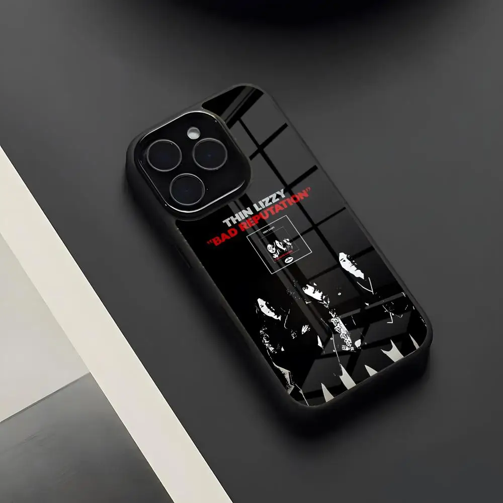Чехол для телефона Rock Band T-hin Lizzy для iPhone 17 Pro Max 16 15 14 13 11 Pro Max Plus, стеклянный чехол для телефона (art.: 3920dc28f33e8) - 3920dc28f33e8