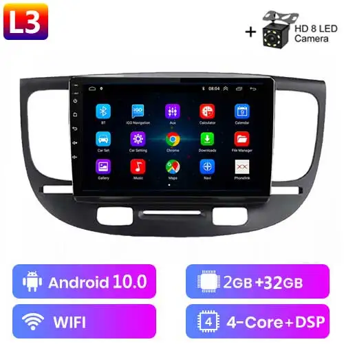 

Для Kia RIO 2 RIO2 2005-2011 Автомобильный радиоприемник Мультимедийный видеоплеер для Kia RIO 2 GPS No 2 din Android 10.0 Авто стерео 4 ГБ + 64 ГБ