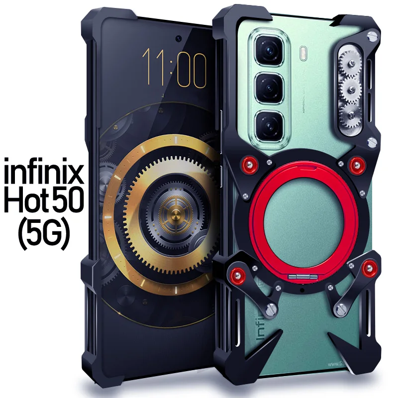 Фото Роскошный чехол Zimon New Thor Heavy Duty Armor из металла и алюминия для Infinix Zero 40 30 Hot 60 50 Pro+ Back Fundas Coques Bumper №2