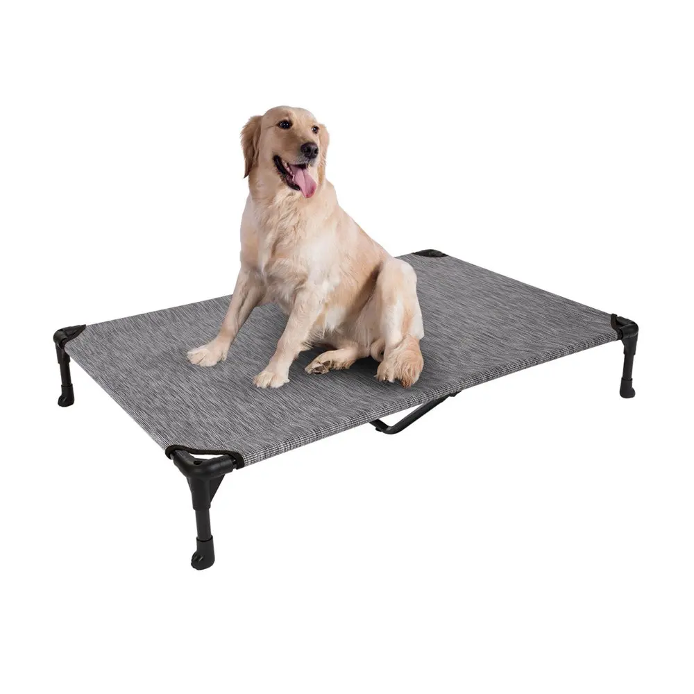 

Cooling Elevated Dog Bed, Portable Raised Pet Cot with Washable & Breathable Mesh, No-Slip Rubber Feet for Indoor & Outdoor Use,