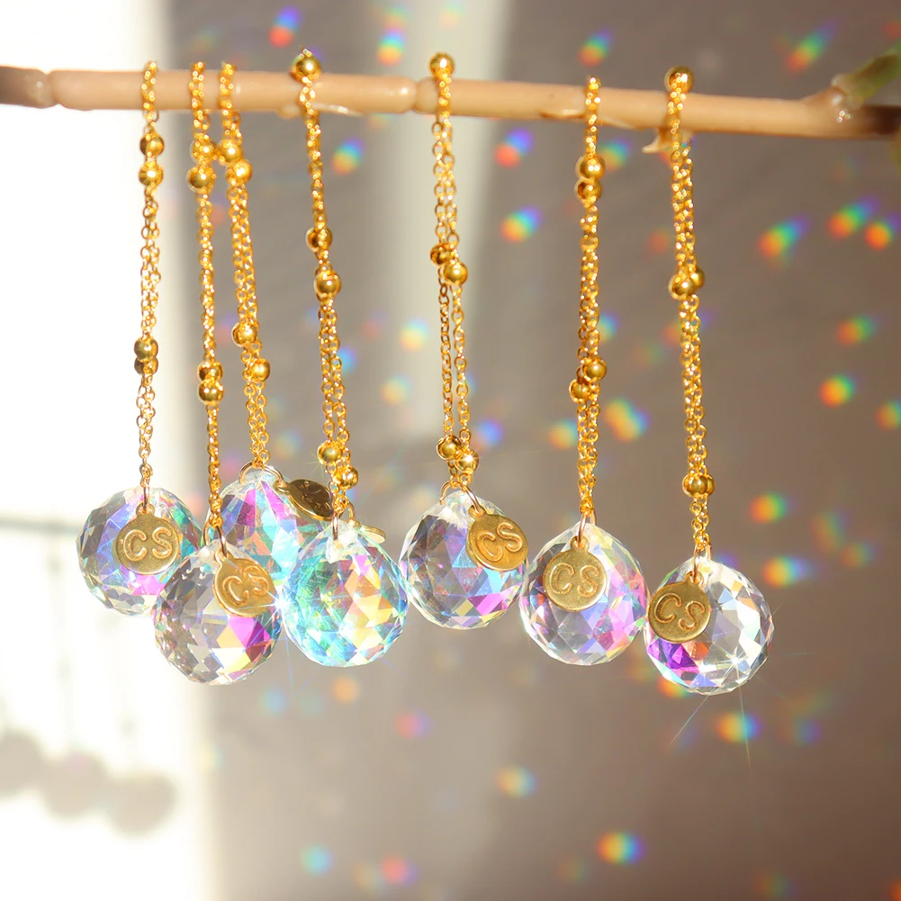 

Crystal Wind Chime Pendant Garden Hanging Sunlight Catcher Decor Home Window Curtain Festival Decor Supplies