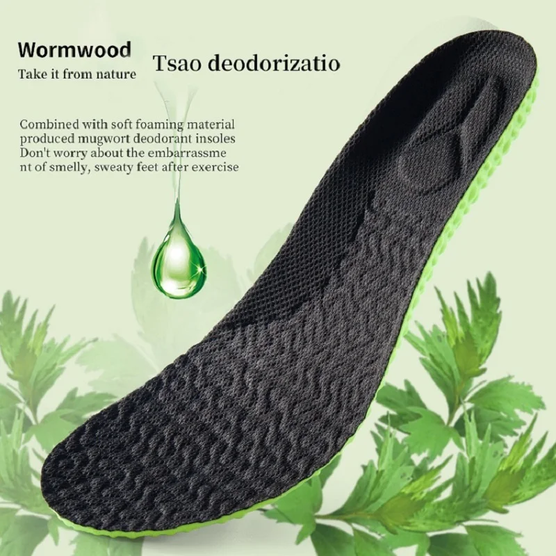 Upgrade PU Insoles For Shoes Sole Technology Shock Absorption Breathable Running Sport Insoles Deodorization Man Women Insole