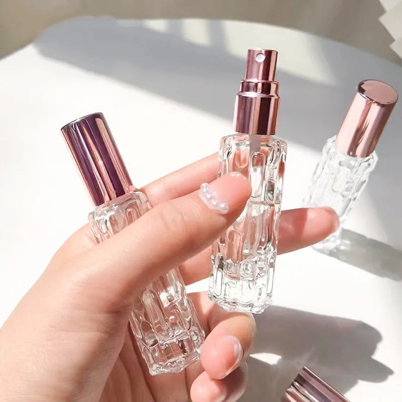 10ml Rose Gold Glass Portable Refillable Perfume Bottle Cosmetic Container Empty Spray Perfume Empty Spray Bottle Sub-bottle