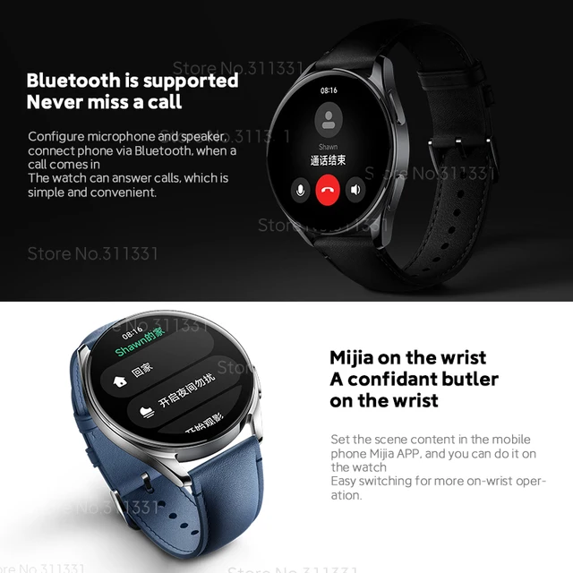Xiaomi Watch S2 Smart Watch GPS Blood Oxygen AMOLED Display Bluetooth 5.2 Monitor Heart Rate Wireless Charging Mi Smartwatch 6