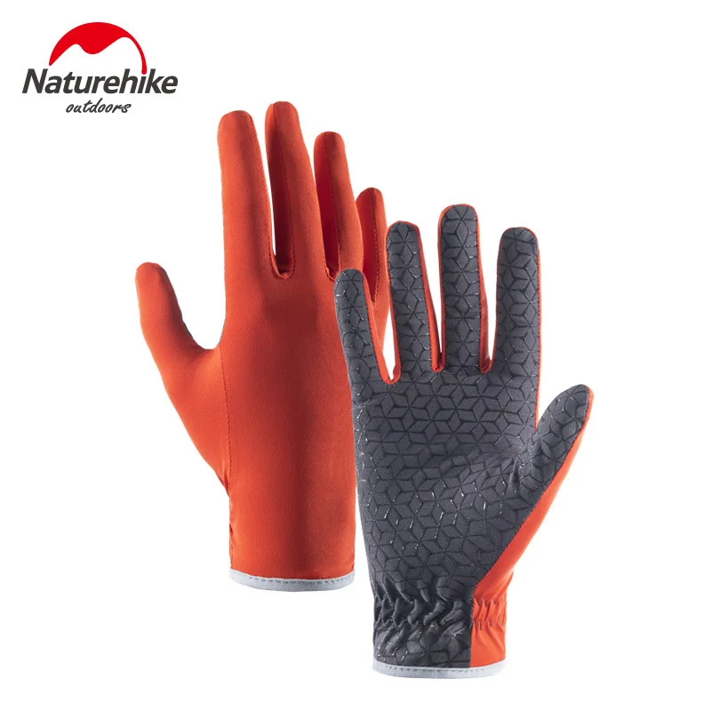 

Naturehike Thin Full Finger Non-slip Gloves Outdoor Running Sports Mountaineering Cycling Touch Screen Gloves Breathable Gloves