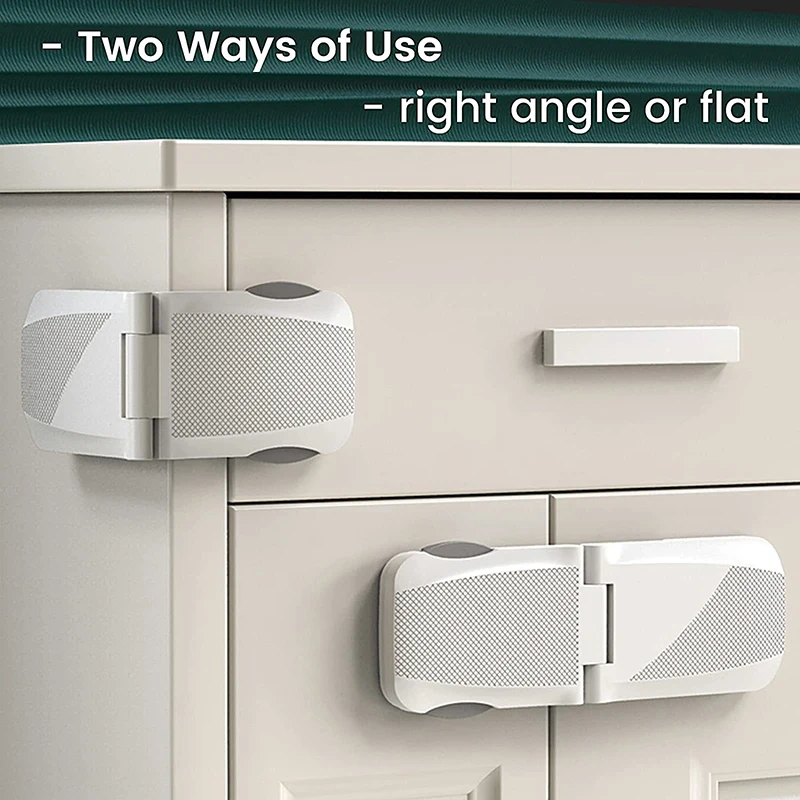 

Baby Safety Drawer Lock Anti-Pinching Hand Cabinet Drawer Locks Plastic White Safety Buckle for Children Kids Protection