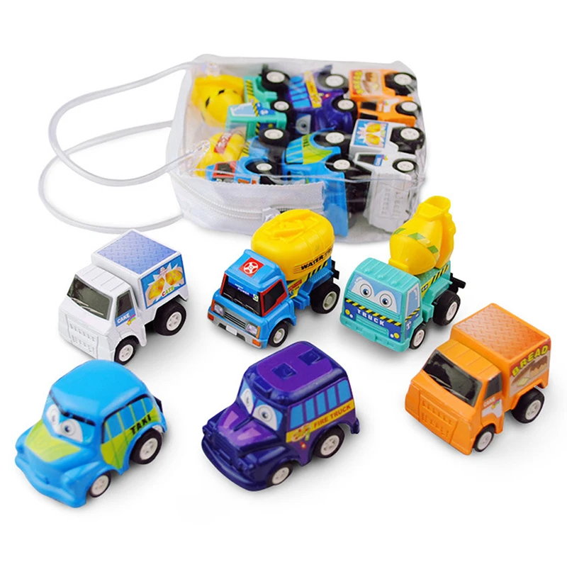 

6pcs/pack Mini-return Pull Back Cars Creative Simulation Model Children Toys