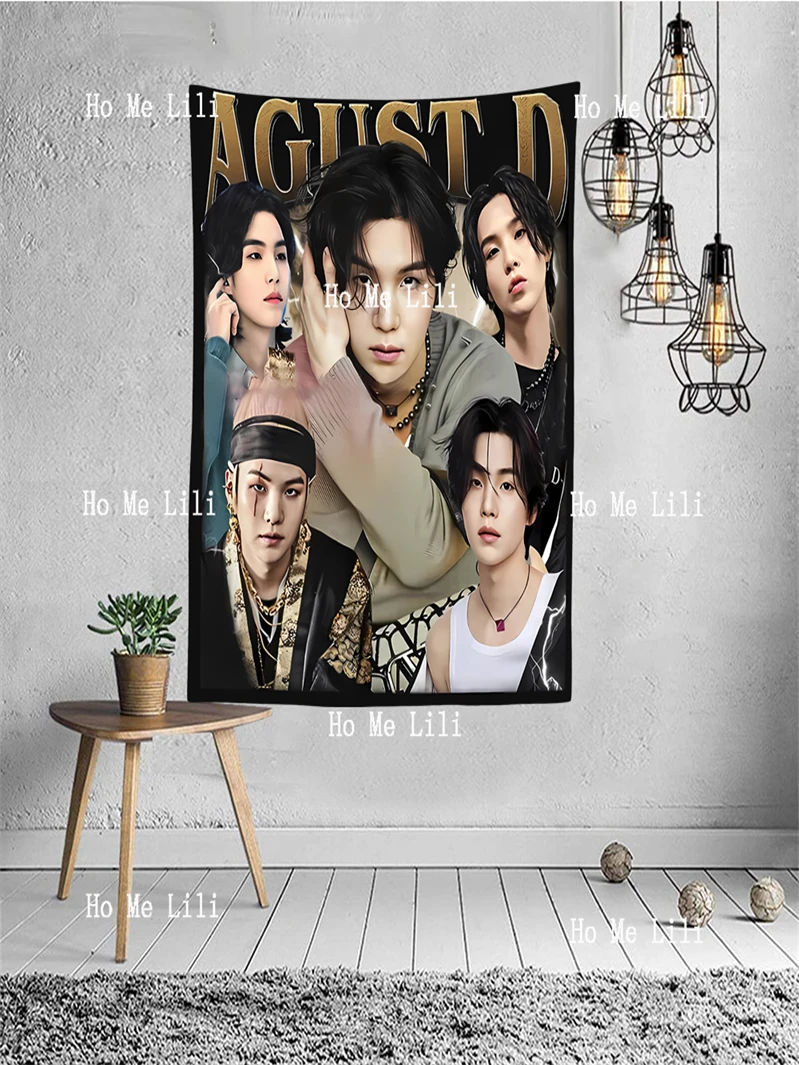 Imited Tee Agust D Kpop настенный эстетический гобелен для спальни гостиной общежития