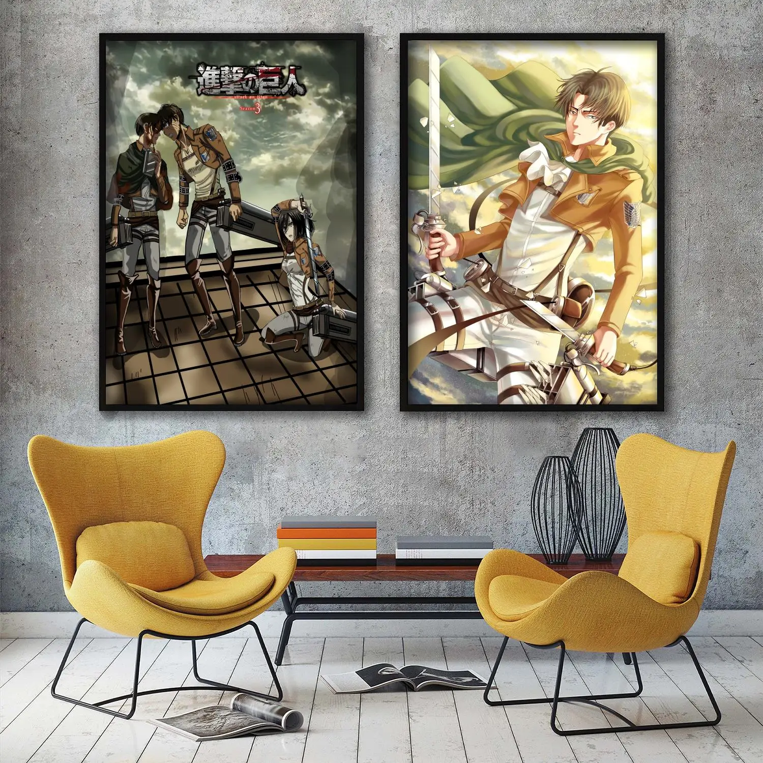 

attack on titan season 3 carton Decorative Painting Canvas 24x36 Poster Wall Art Living Room Posters Bedroom Painting
