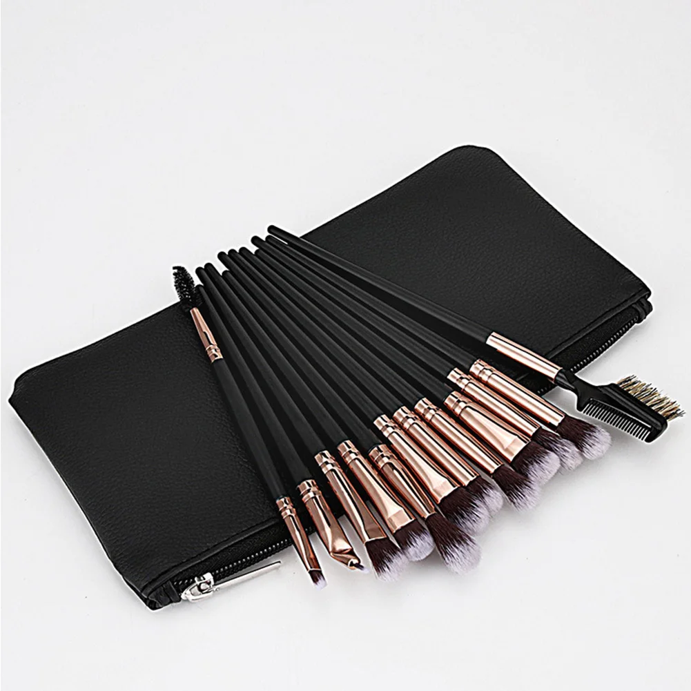 

12pcs/set Beginners Tools Eyeliner Eyelash Cosmetics Home Eyeshadow Plastic Handle Salon Makeup Brush Artificial Fiber Eyebrow