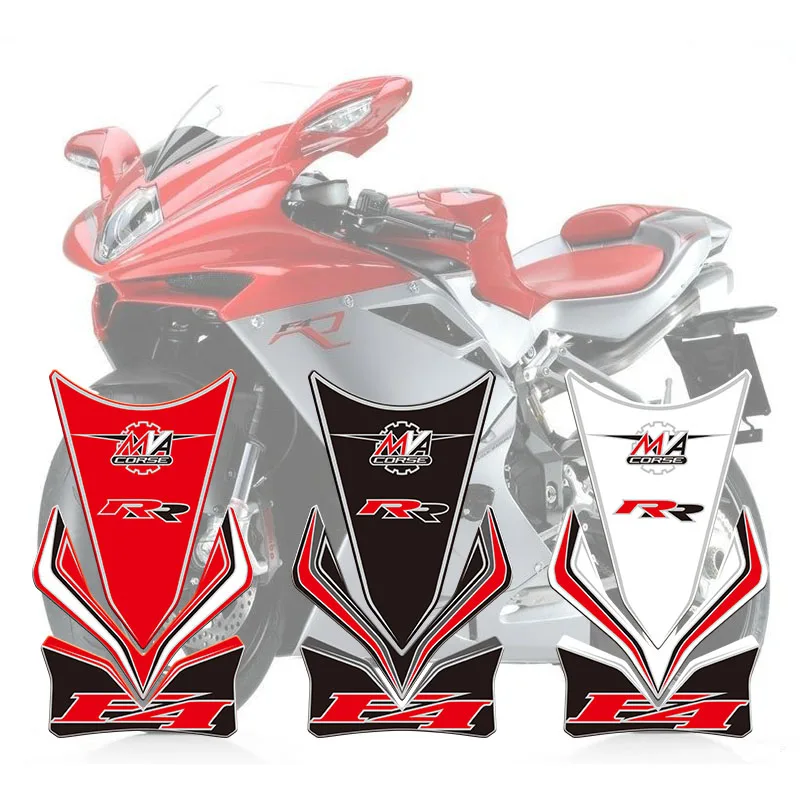 For MV Agusta F4 RR 2016 2015 2014 Motorcycle Accessories Tank Pad Protector Sticker Fish Bone Gas Fuel Tank Stickers 3DStickers