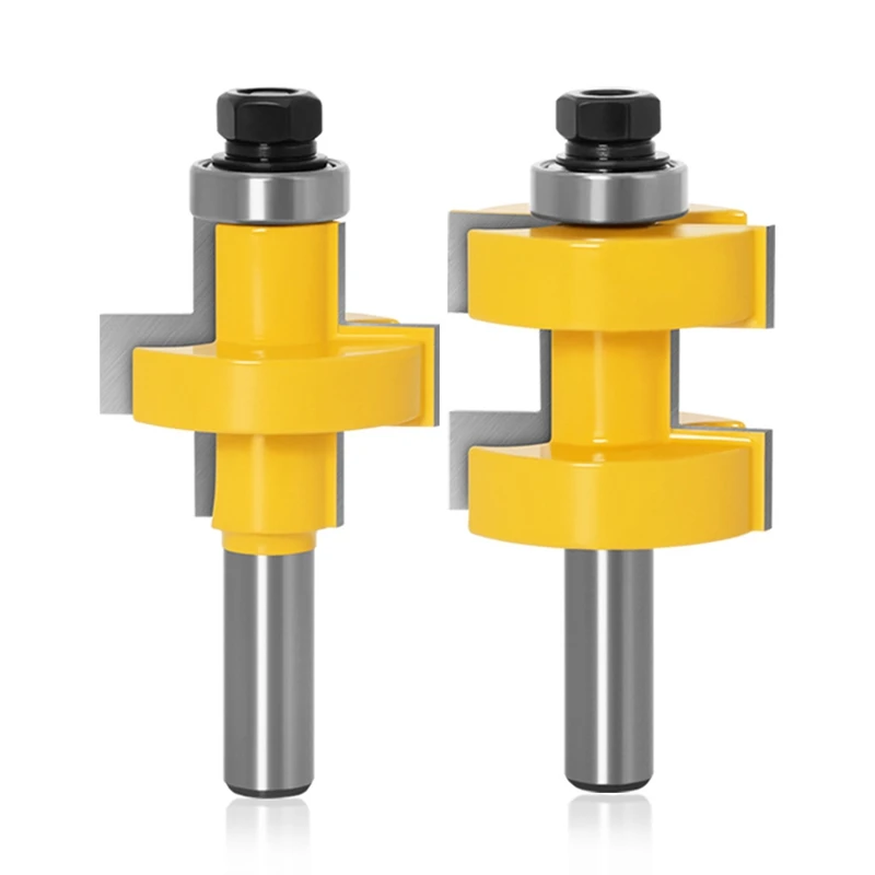 

2PC/Set 8MM Shank Woodworking Milling Cutter Grooving Cutter Joint Assembly Router Bit Set 42Mm Stock Wood Cutting Tool