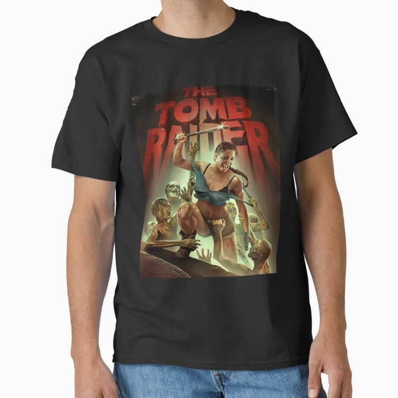 Фото Tomb Raider 1016 Lara Croft The Angel Of Darkness 80s Видеоигра Подарочная футболка для мужчин Топы большого размера с принтом Мужская одежда №1