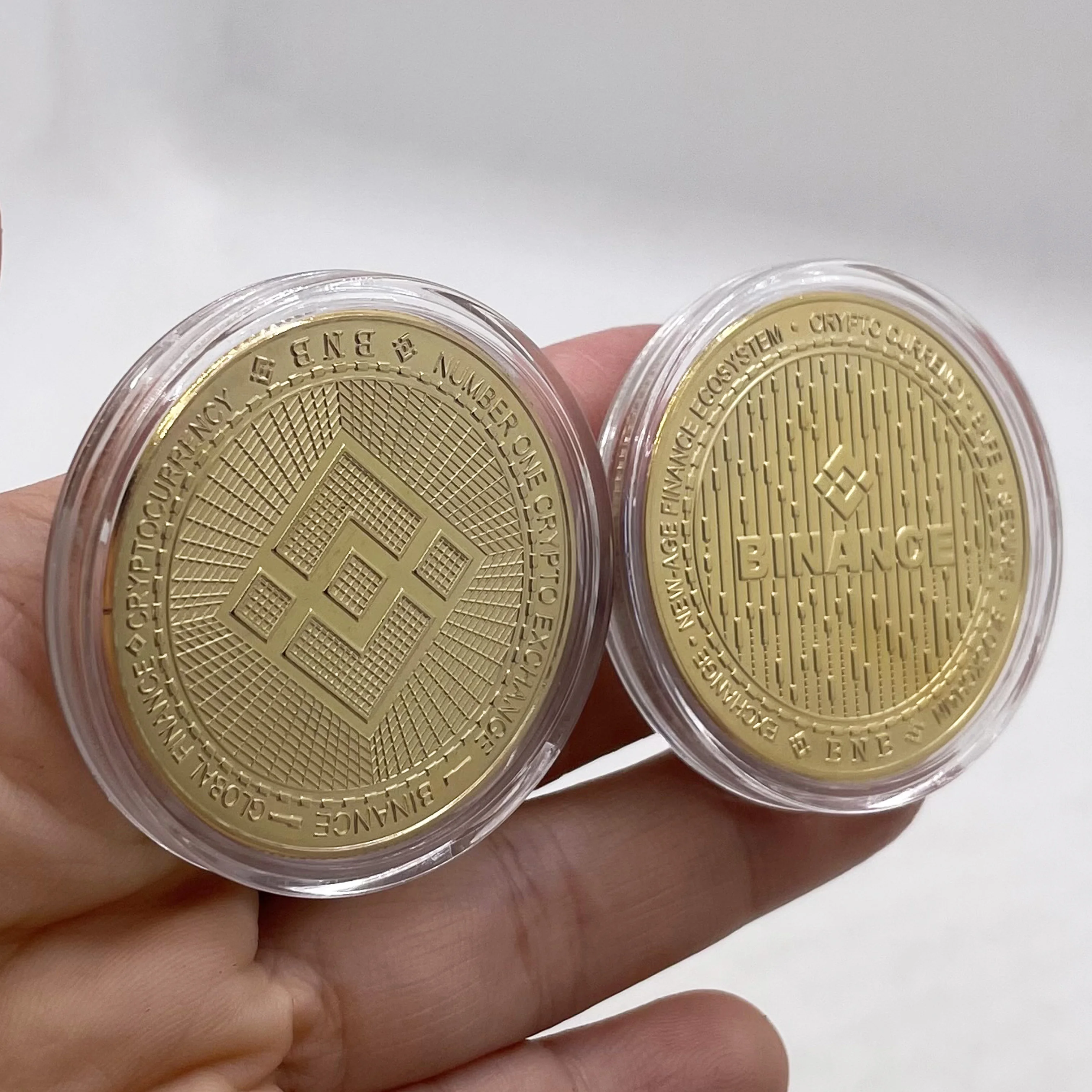 

CO58 BNB Cryptocurrency Metal Silver Gold Plated Physical BNB Binance Coin Crypto Coin Commemorative Coin Collectible Gift