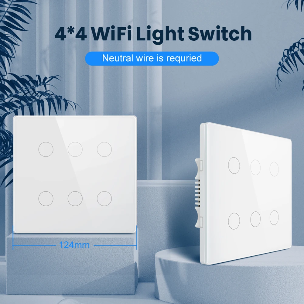 

Умный выключатель Tuya с поддержкой Wi-Fi и сенсорной панелью