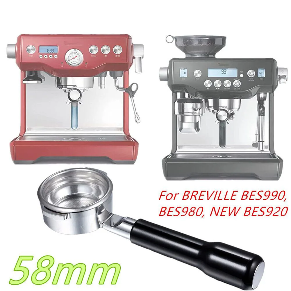 

Coffee Maker Handle For Breville Portafilter 58mm Bottomless Portafilter Group Handle With Basket Coffee Makers Parts Coffeeware