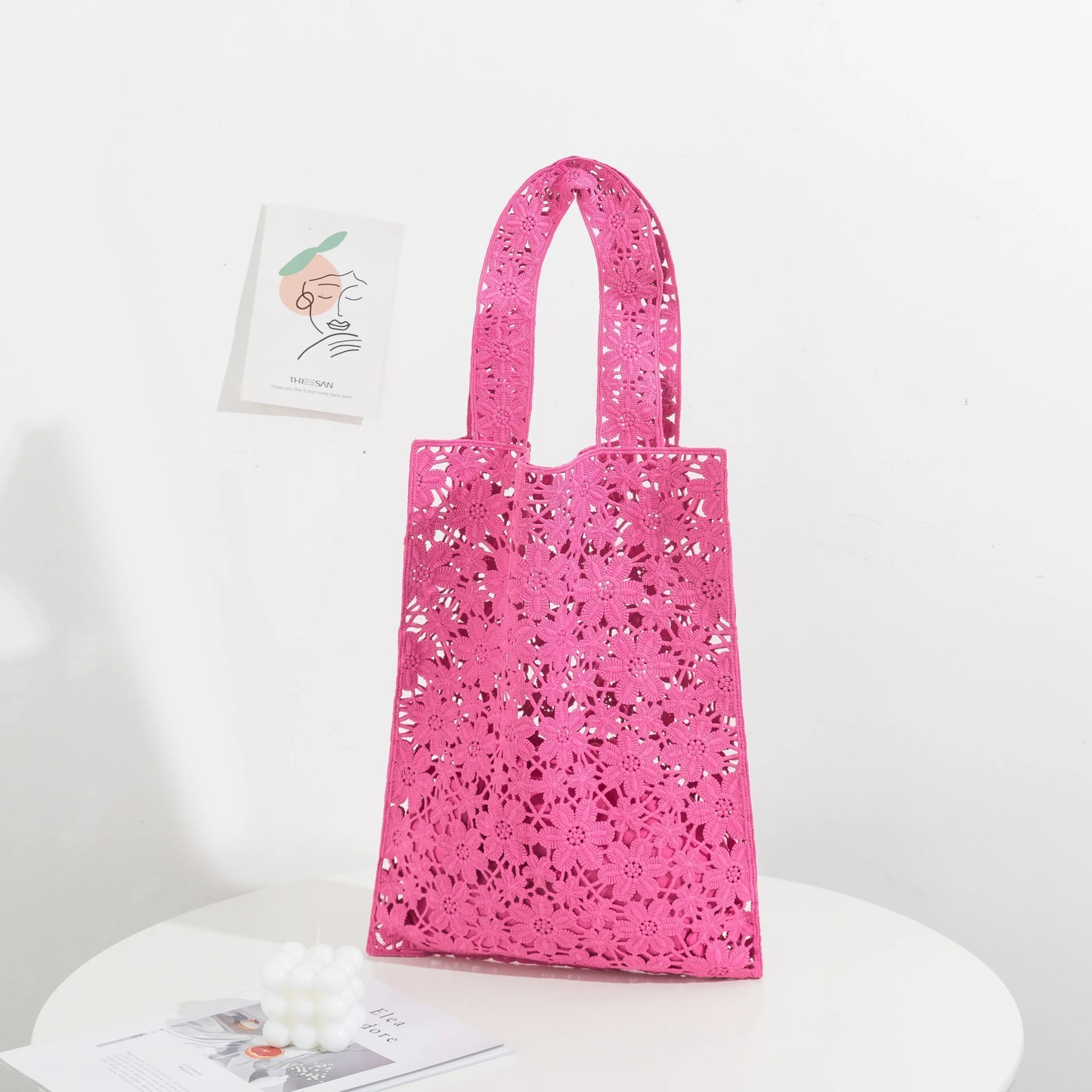 

MABULA чистый фиолетовый цветок выдалбливают крючком Tote хозяйственные сумки с кулиской клатч сумка фирменный дизайн женская сумочка кошелек