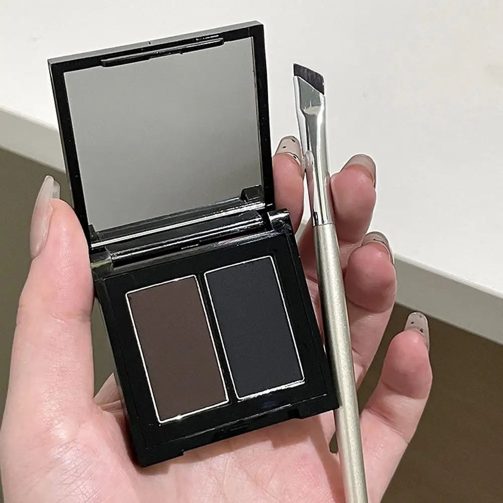 Двойная цветная пудра для бровей профессиональная палитра макияжа усилители