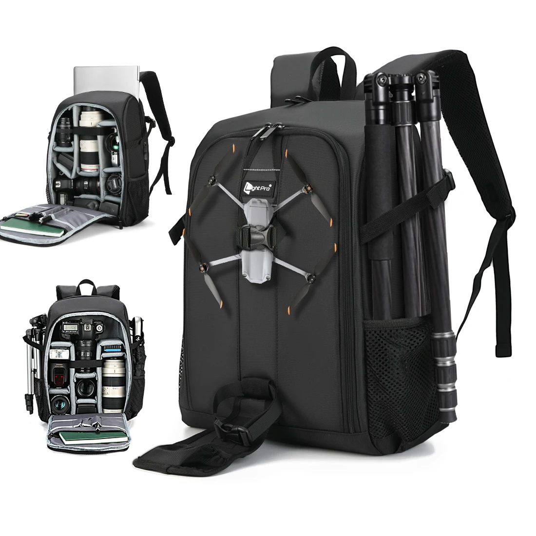 Waterproof Dslr/15.6'' Laptop Shoulders Bag W/ Rain Cover Ph