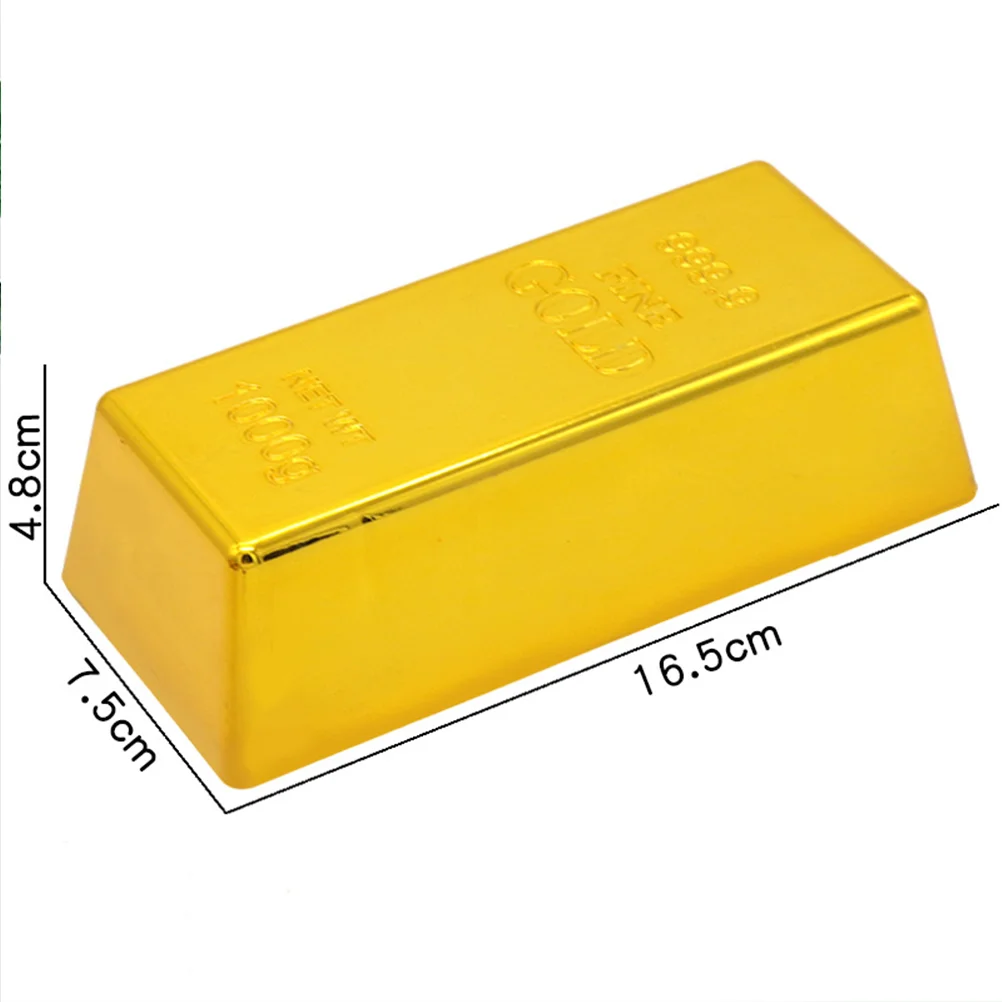 

Gold Bar Bullion Brick Fakebars Golden Pirate Treasure Faux Artificial Party Simulation Bricks Toy Movie Prop Door Props Stop