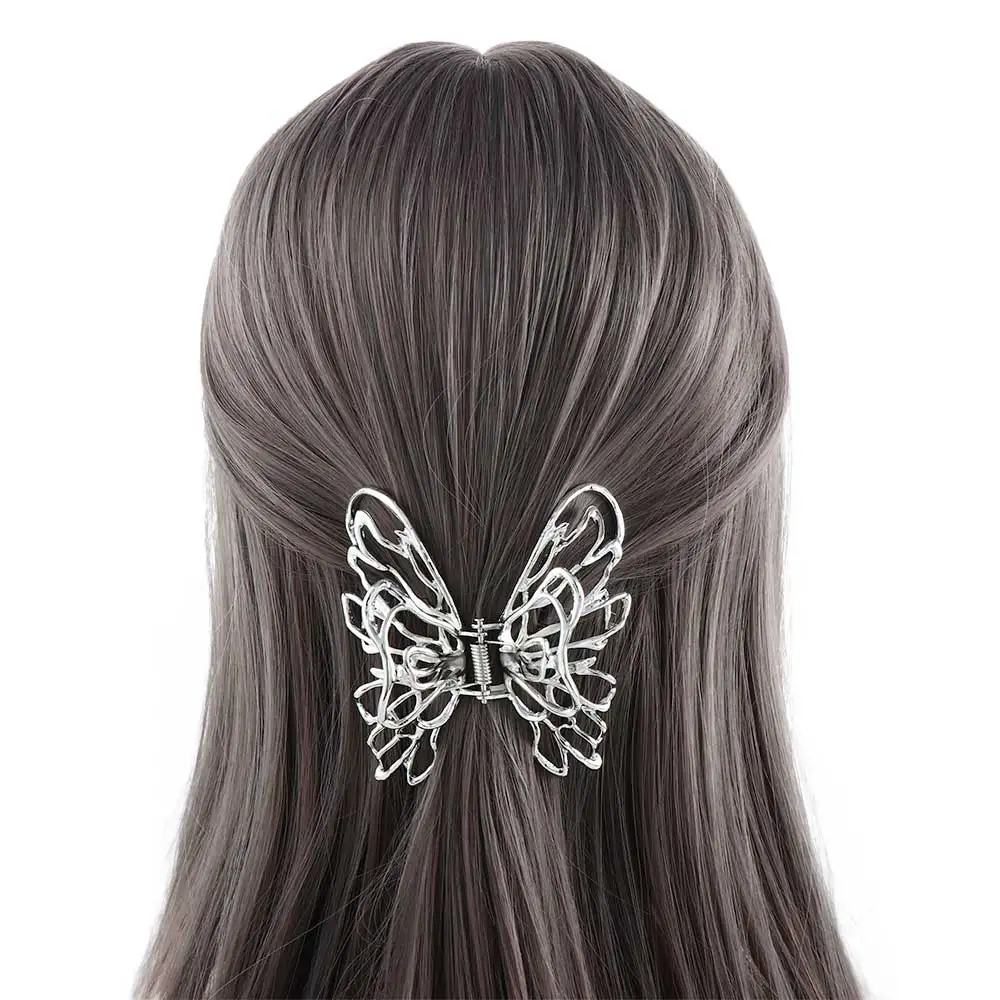 

Metal Butterfly Hairpin Hair Claw Women's New Back Head Plate Hair Clip Large Shark Clip Hair Accessories