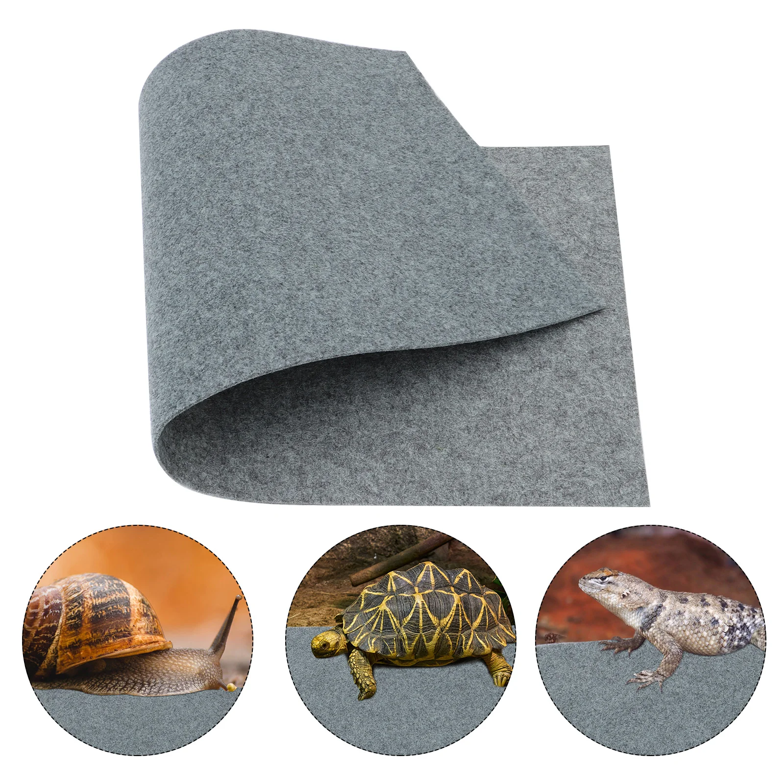 

1pc Reptile Carpet Mat Cage Substrate Polyester Absorbent Comfortable Dragon Beard Mat