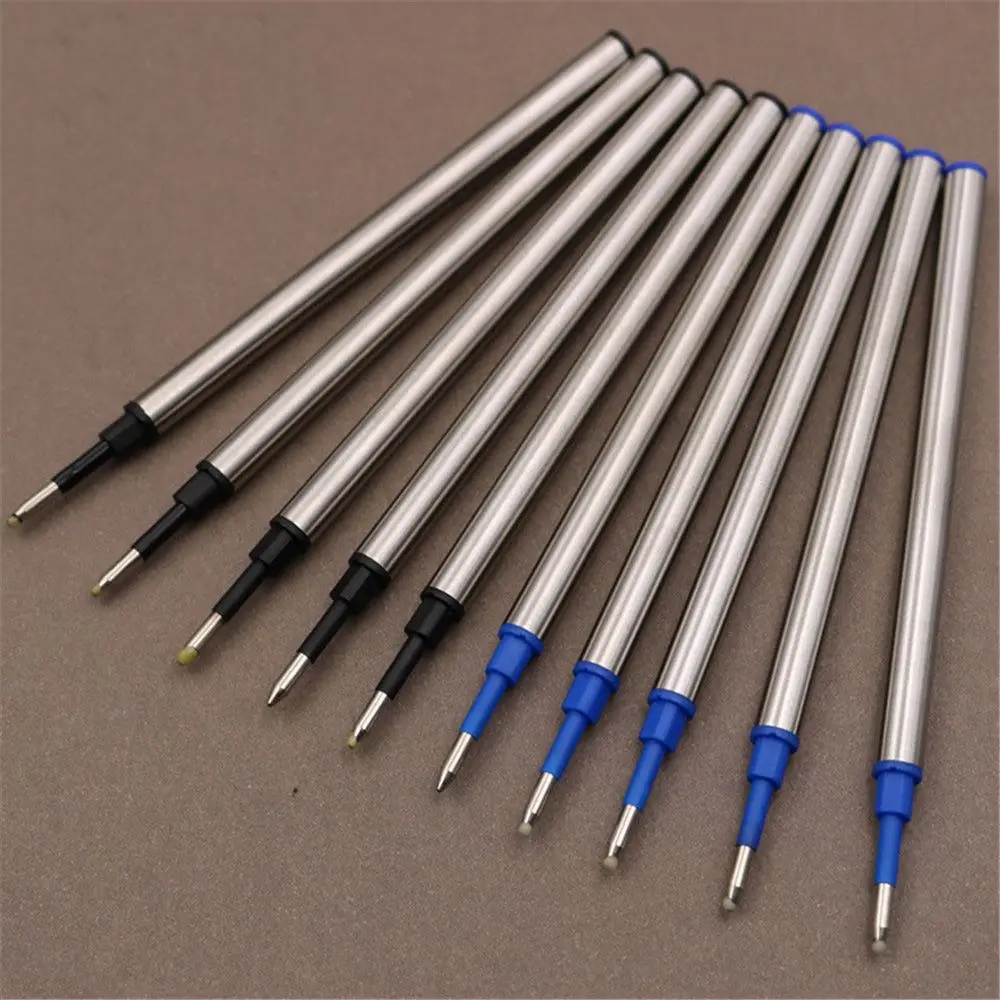 

5Pcs/lot Metal Refills Roller Ballpoint Pen Blue Black Ink Business Pen Ball Pen Refills Office School Supplies Cute Stationery