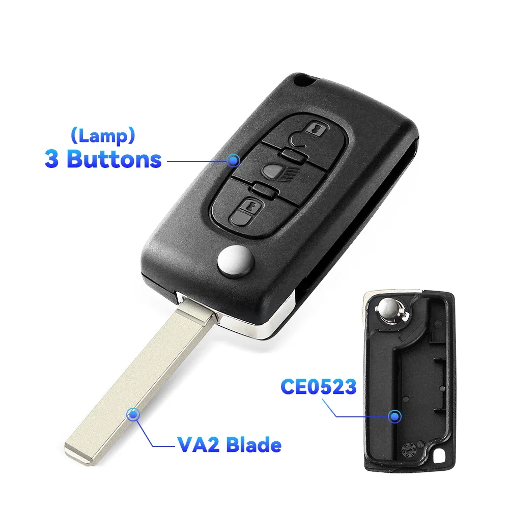 

Складной Дистанционный Ключ Dandkey 2/3/4 Кнопки Для Peugeot 207 307 308 407 607 807 Citroen C4 C5 C3 C6 Berlingo Xsara HU83/...