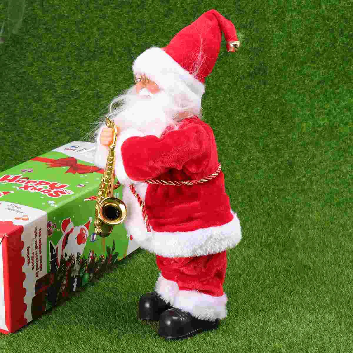 

Santa Claus Christmas Singing Electric Toy Musical Dancing Toys Twerking Moving Figure Stuffed Plush Gift Animatronic Operated