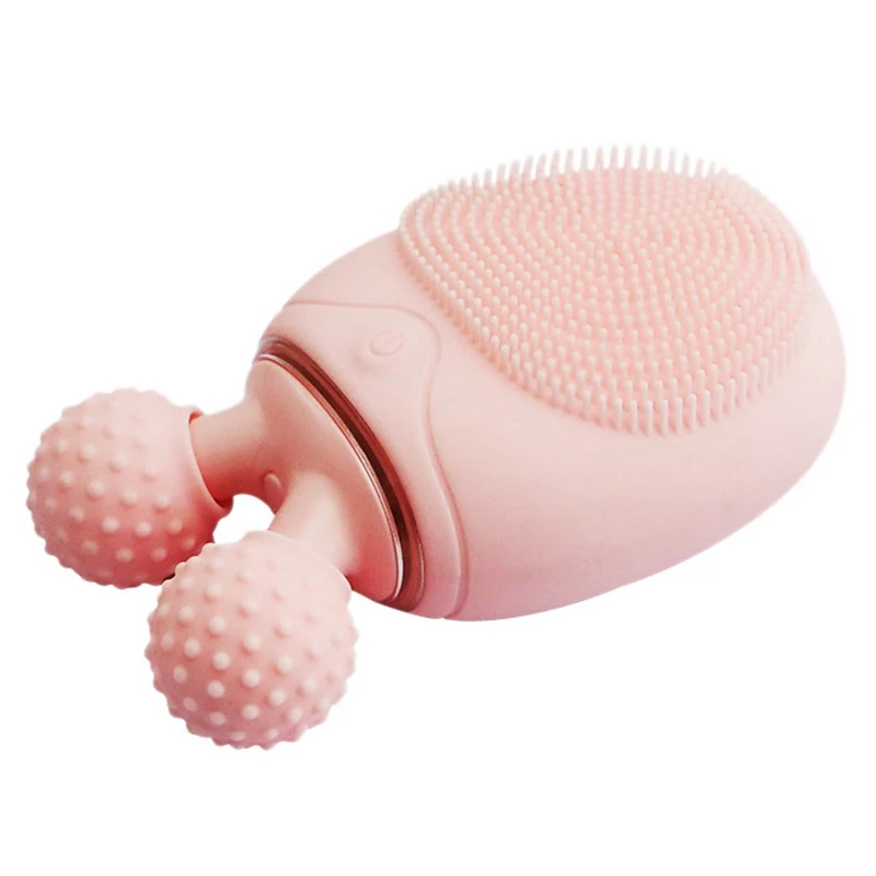

Mini Electric Face Washing Massager Brush USB Charging Pore Cleaning Skin Massager Silicone Facial Cleansing Brush