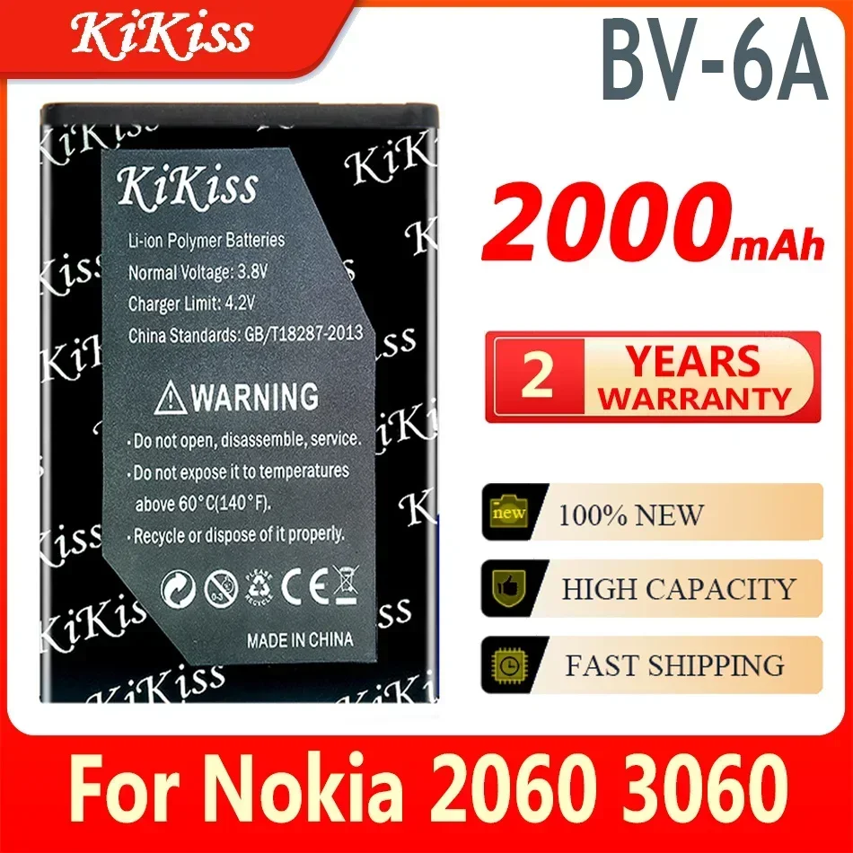 2000 мАч Мощная батарея KiKiss фотоаккумулятор для Nokia 2060 3060 5250 8110 4G аккумуляторы