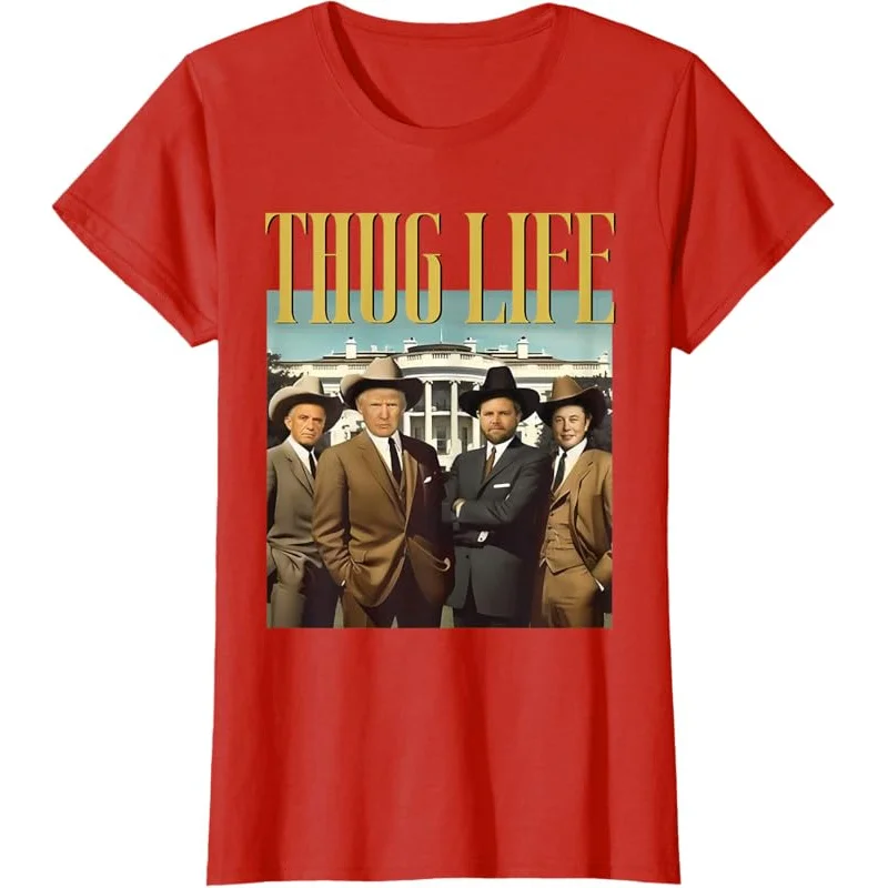 Футболка Элона Thug Life Trump Vance Kennedy
