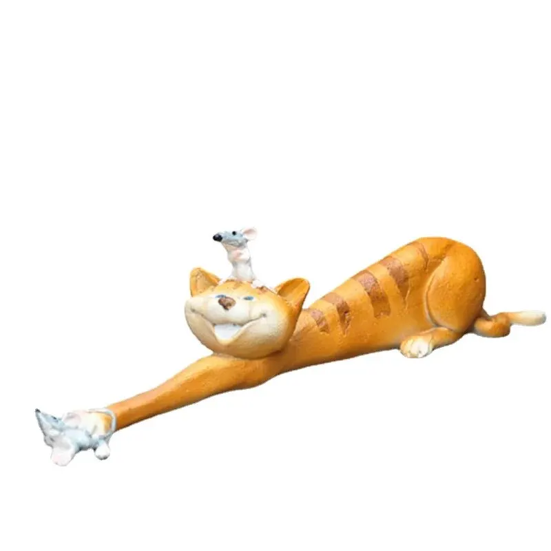 Страна идиллическая забавная котенок мышь сад терраса сочная сцена украшения