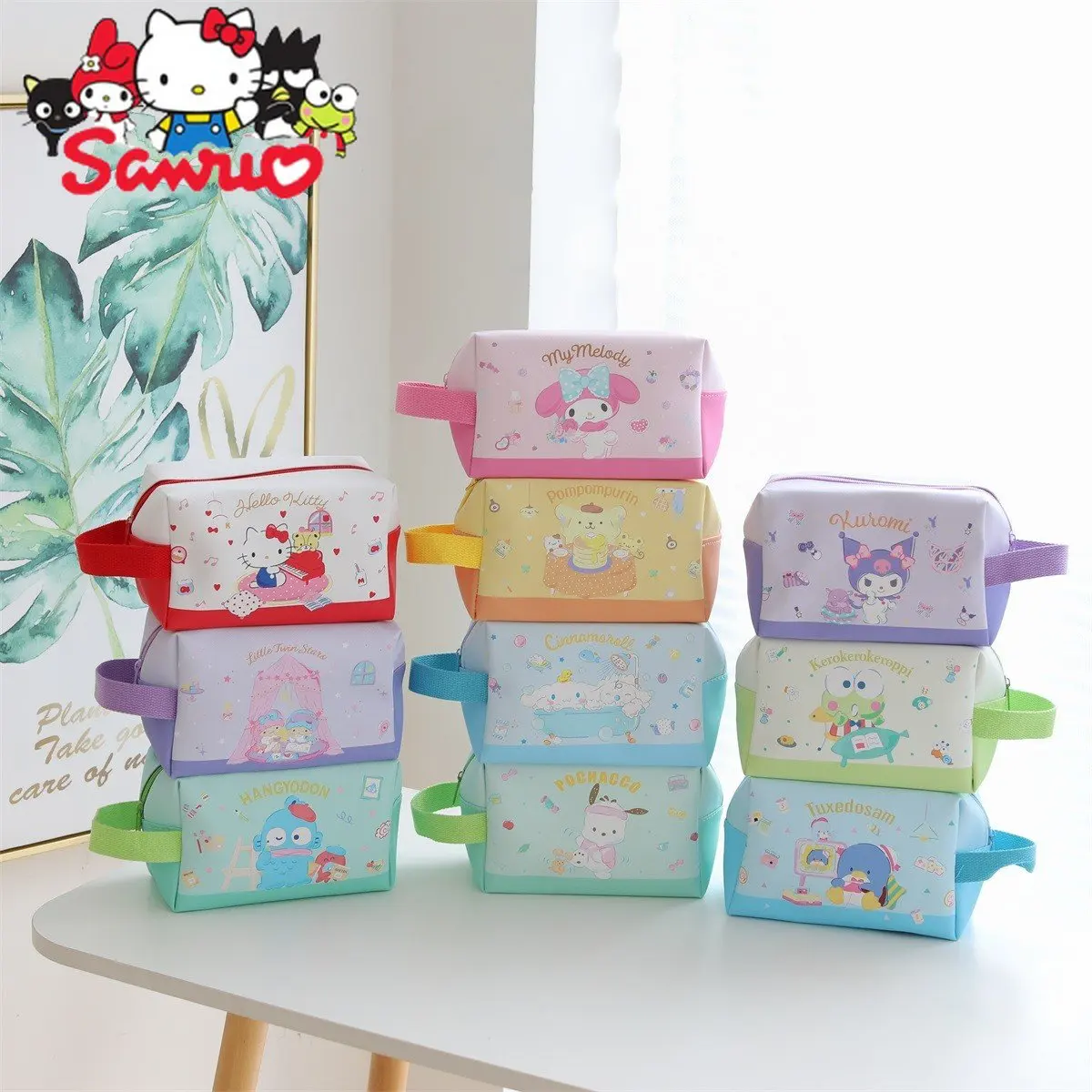 

Sanrio Melody Kuromi Hello Kitty Cinnamoroll Pochacco Cartoon Cute Student Portable Stationery Bag Pen Bag Portable Cosmetic Bag