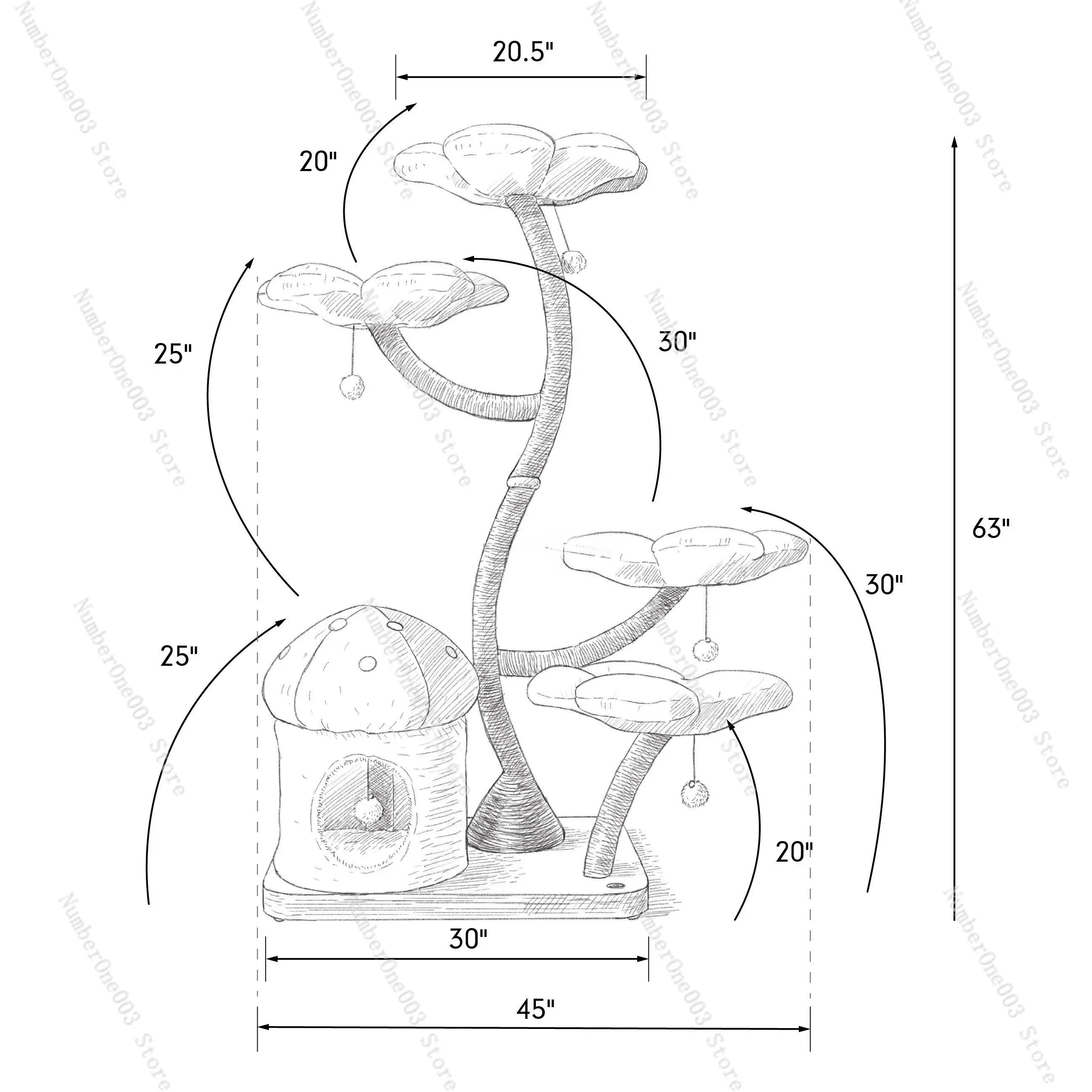 Цветок кошка дерево башня розовый современный роскошный фотодерево деревянная