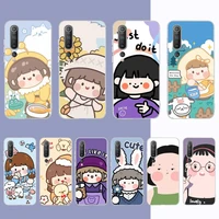 cute fat girl phone case for samsung s21 a10 for redmi note 7 9 for huawei p30pro honor 8x 10i cover