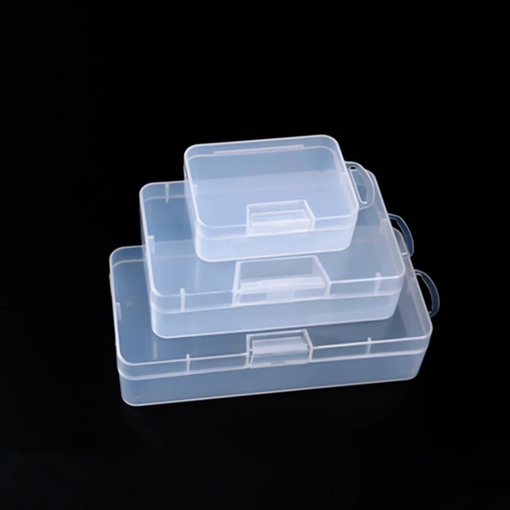 

Storage Box With Lid Different Sizes Rectangle Practical Pen Case Storage Plastic Transparent Earring Bin Case Storage Tool