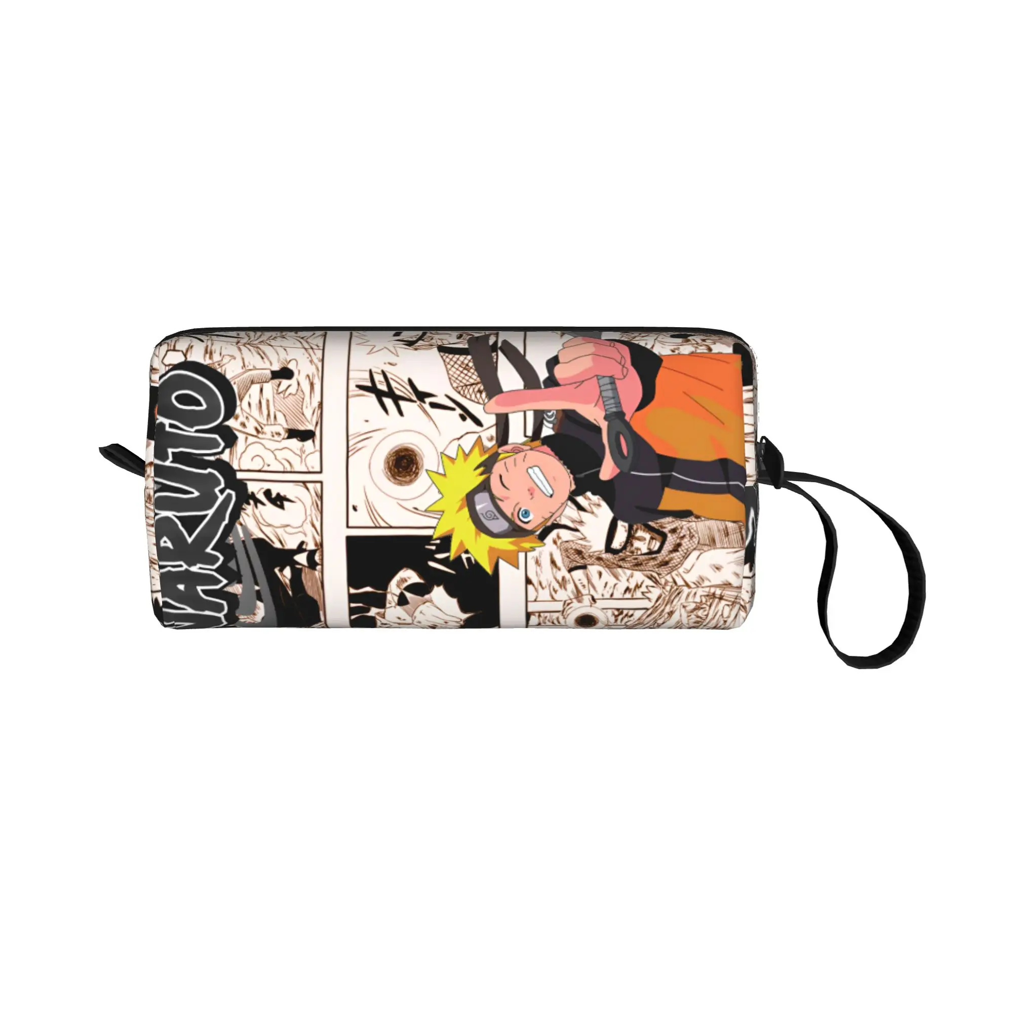 Фото Косметичка Custom N-Narutoes Uzumaki Naruto для женщин, милая, большая вместимость, с манга-принтом, для хранения косметики и туалетных принадлежностей №3