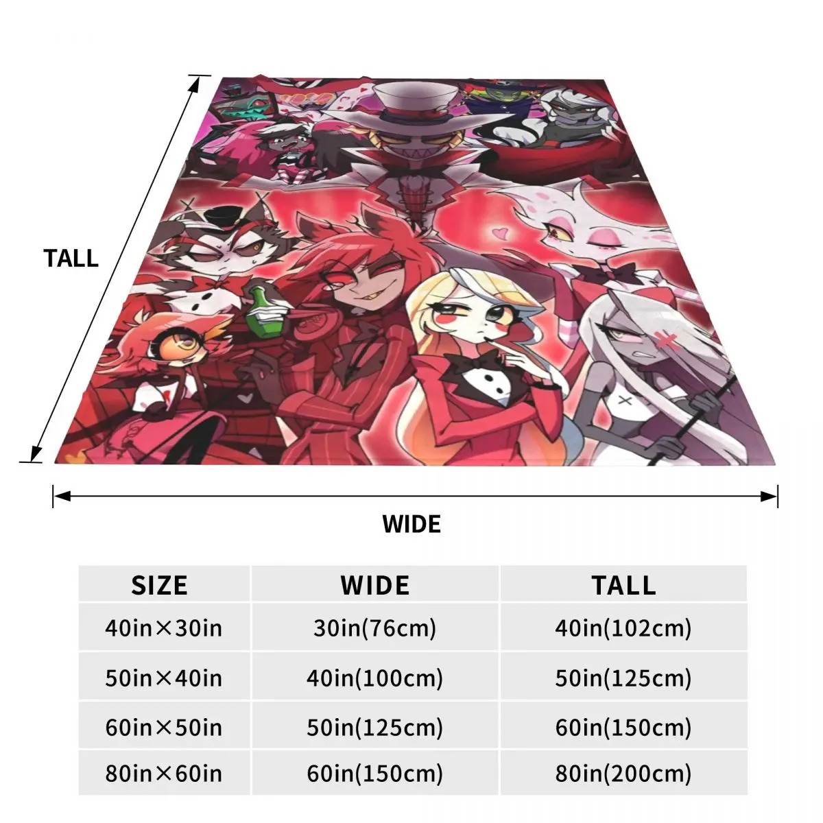 Черные комедийные флисовые одеяла H-HazbinHotels для домашнего дивана легкое тонкое