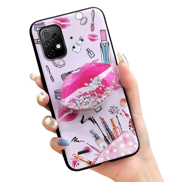kickstand new arrival phone case for umidigi bison x10 drift sand tpu anti dust foothold back cover free global shipping