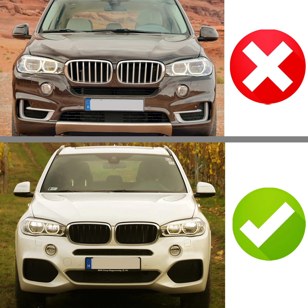 Фото Magickit для BMW X5 F15 2014-2018 xDrive35d 35i 50i M Sport, накладка на передний бампер под противотуманную фару, 51118064635, 51118064636 №5
