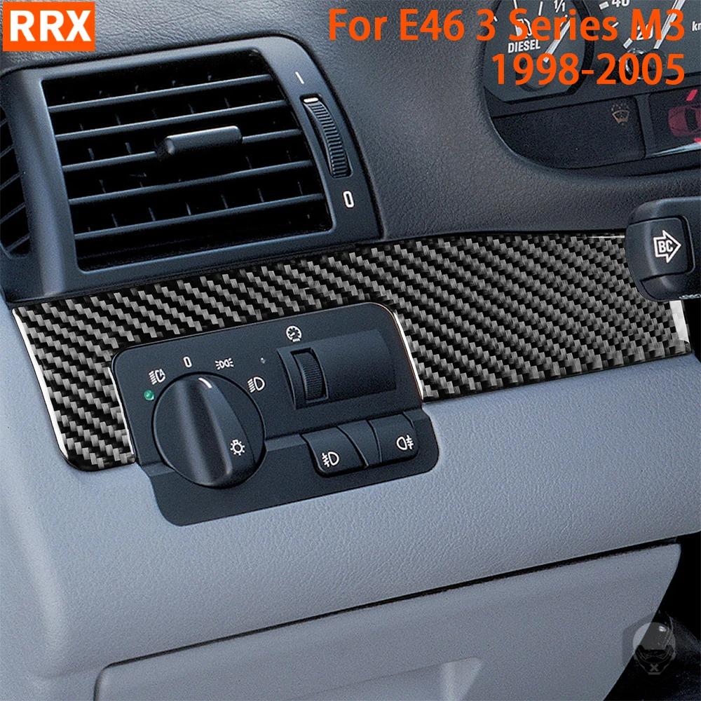 

Driver's Side Dashboard Trim Accessories for BMW E46 1998-2005 Real Carbon Fiber Stickers Car Interior Decoration Accessories
