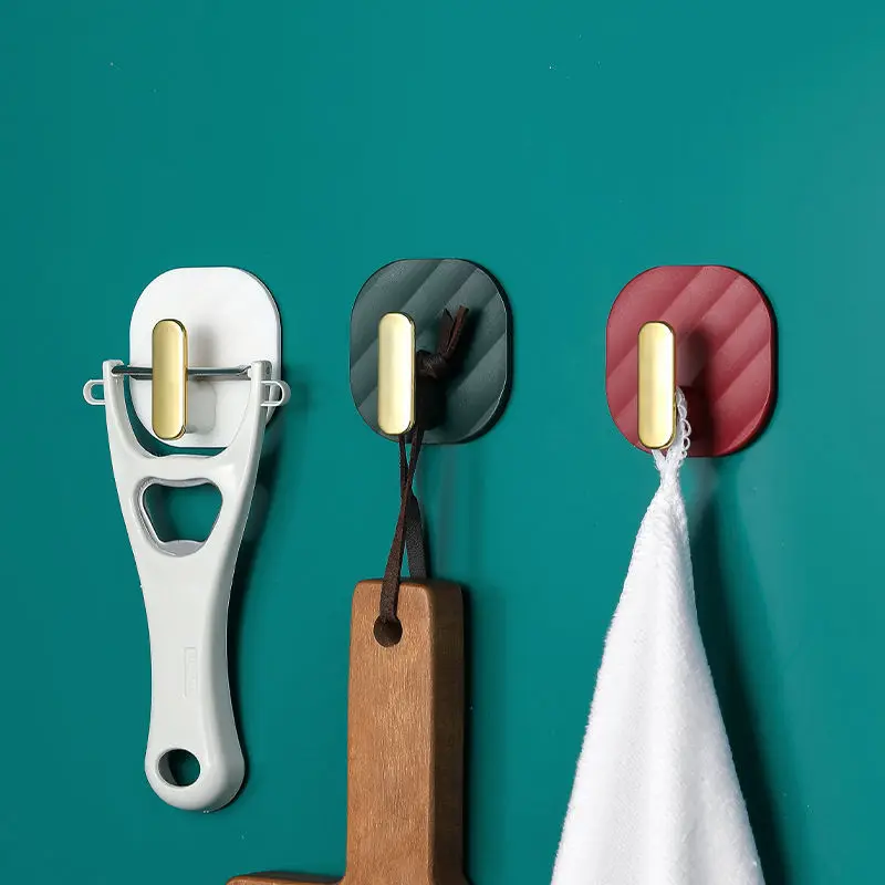 

4PCS Self Adhesive Bedroom Bathroom Coat Towel Robe Wall Hooks Decor Home Office Keys Earphone Umbrella Hooks Nordic Bags Hanger