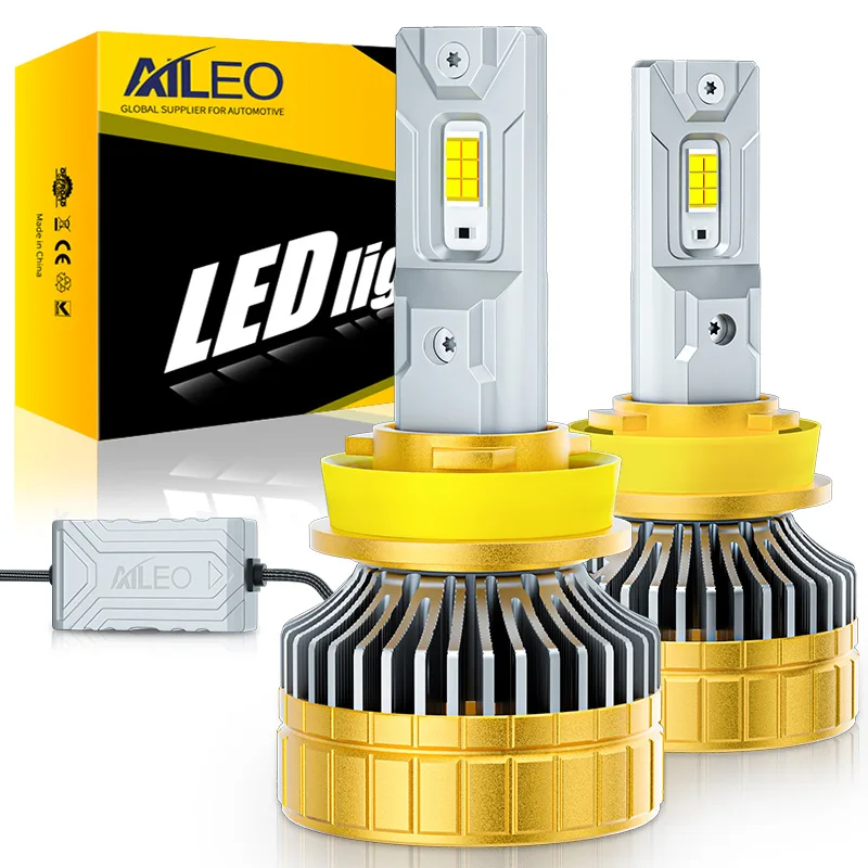 

AILEO Новые 2 шт. H7 H11 Светодиодная лампа для фар Canbus H8 H9 H4 Hi/Lo Beam HB3 HB4 6000K 4300K 150 Вт Высокая мощность CSP Plug & Play