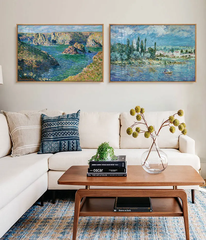 

Impression Claude Monet The Seine At Argenteuil Cuadros Oil Painting on Canvas Poster Prints on The Wall Picture for Living Room